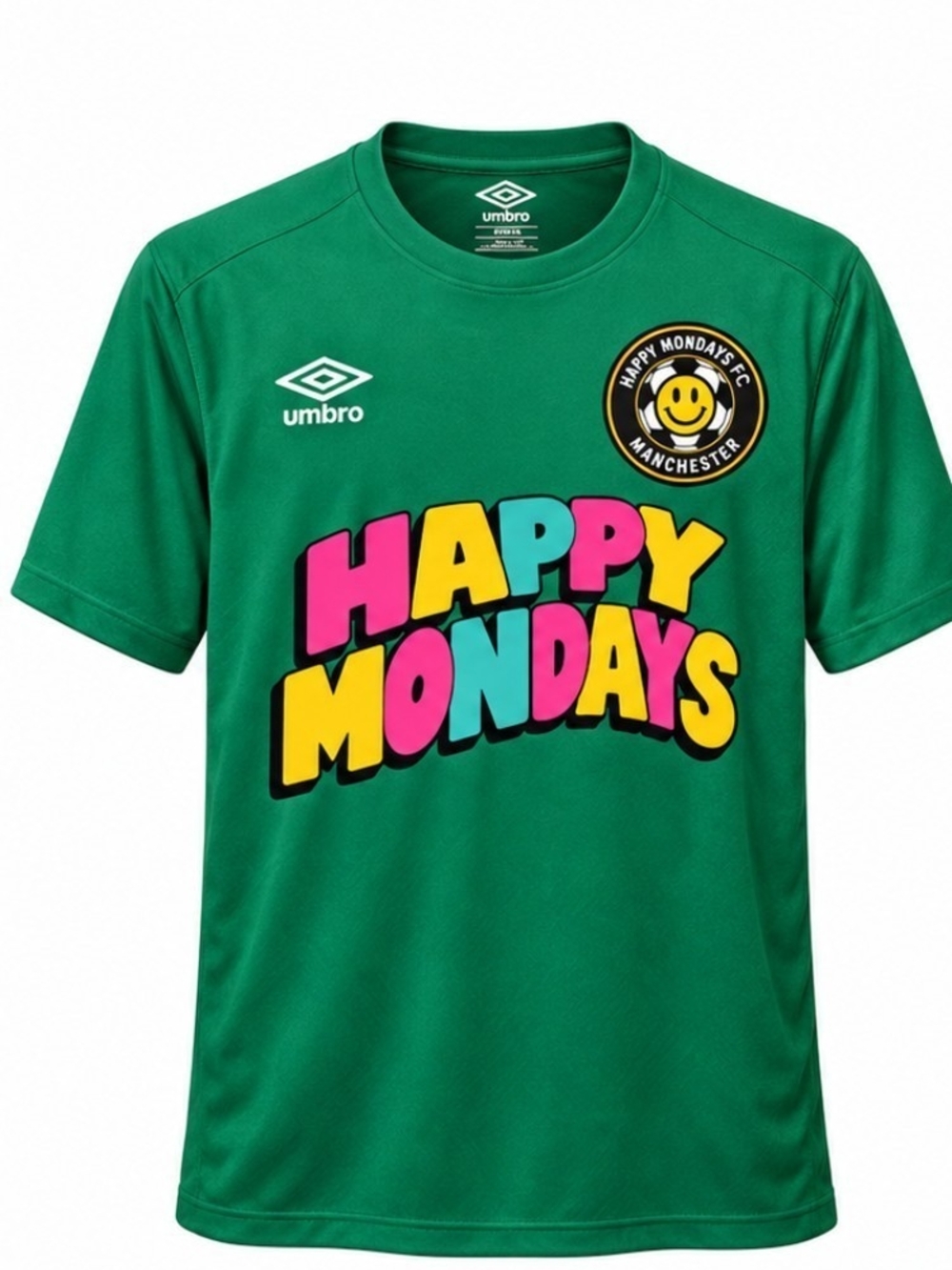 Happy Mondays Madchester Umbro Soccer Jersey Rave On 1990 Band Shirt